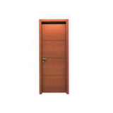 Veneer wood door leaf
